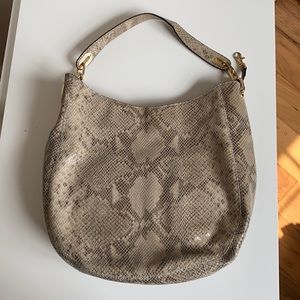 Michael Kors large snakeskin shoulder bag